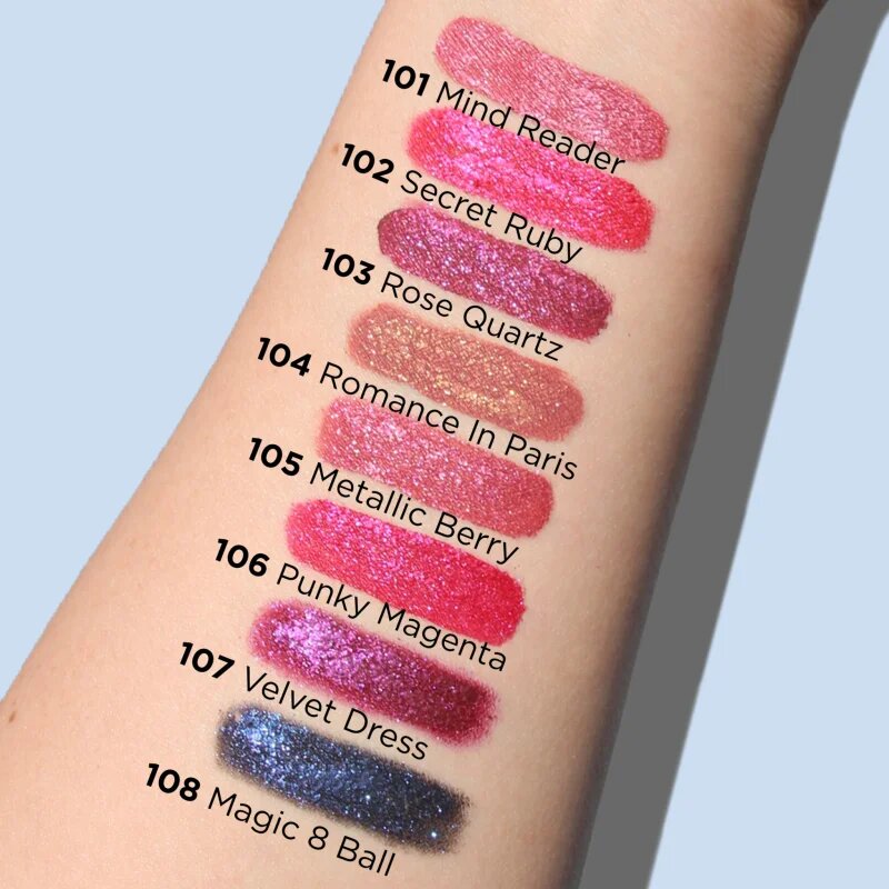 J.Cat Beauty Crystal Burst dlouhotrvající tekutá rtěnka odstín 106 Punky Magenta 0.8 g