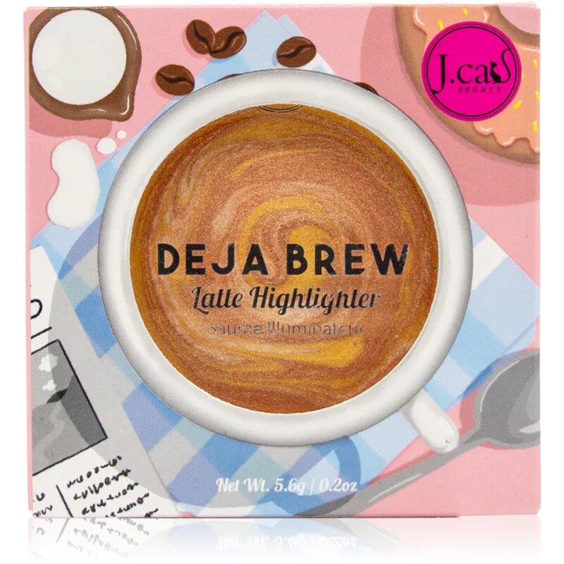J.Cat Beauty Deja Brew rozjasňovač odstín 101 Cafe Elevation 5.6 g
