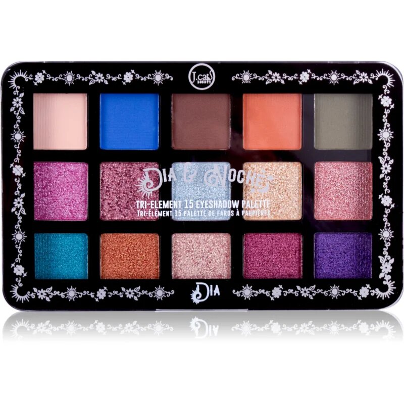 J.Cat Beauty Dia & Noche paletka očních stínů odstín 101 Dia 16 g