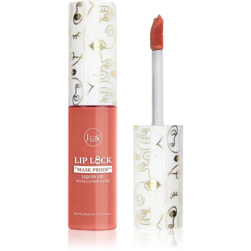 J.Cat Beauty Lip Lock dlouhotrvající tekutá rtěnka s matným efektem odstín 105 Essential 10 g