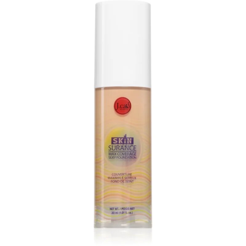 J.Cat Beauty Skinsurance dlouhotrvající tekutý make-up odstín 109 Soft Taupe 30 ml