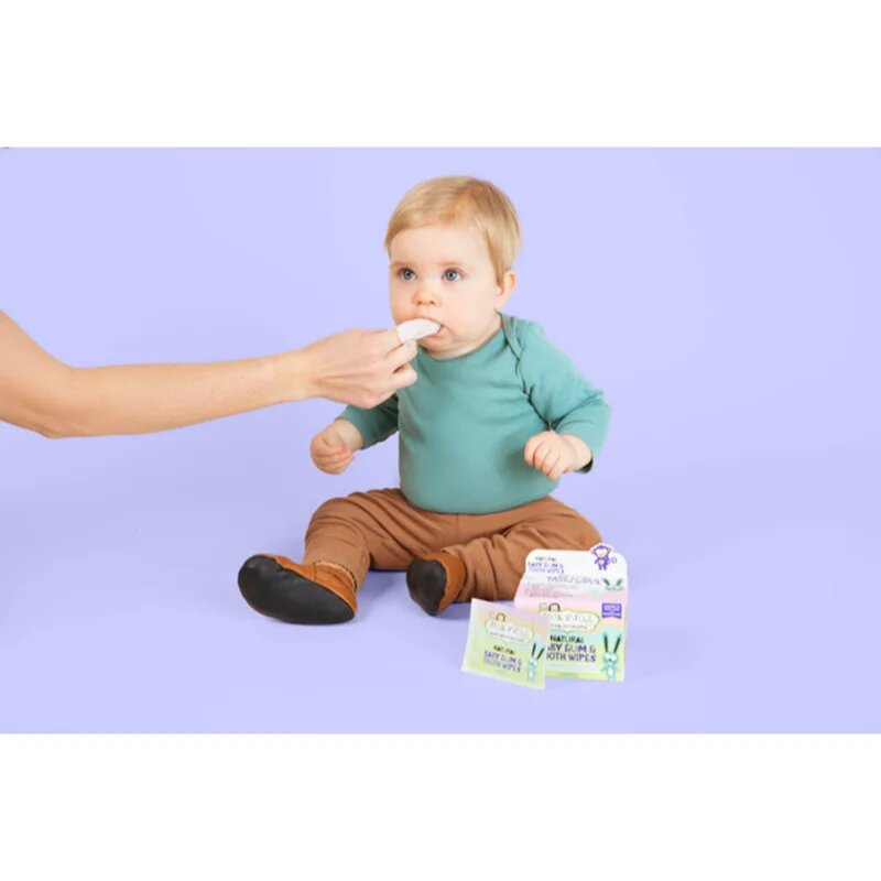 Jack N’ Jill Natural vlhčené ubrousky pro ochranu zubů a dásní 25 ks