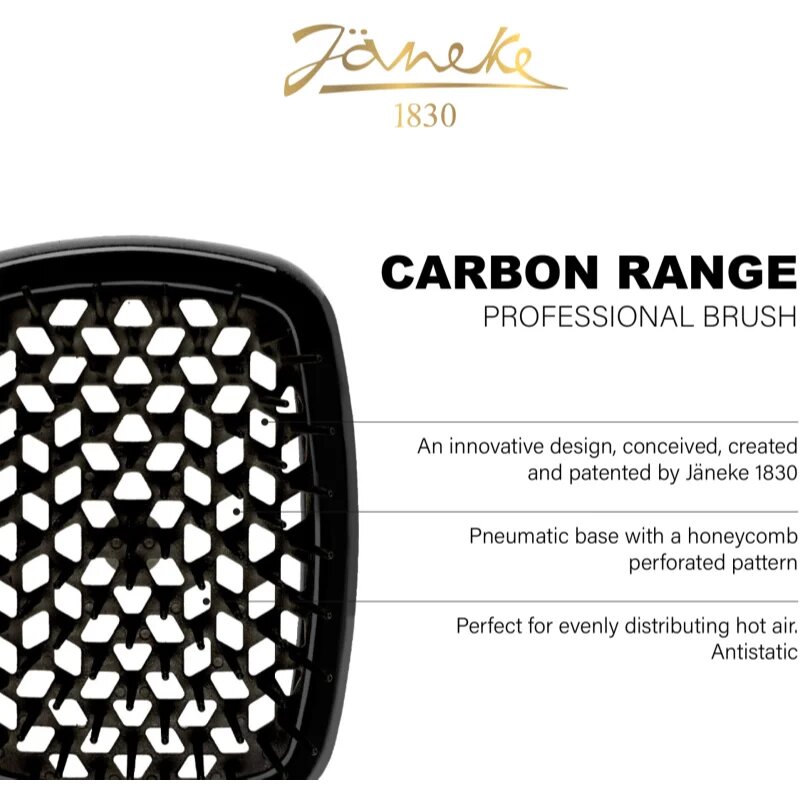 Janeke Carbon Fibre Pneumatic Brush kartáč na vlasy 22 cm 1 ks
