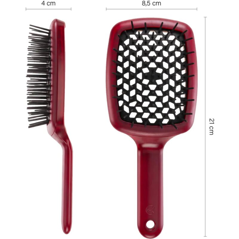 Janeke Curvy "M" Vented Brush plochý kartáč pro tepelnou úpravu vlasů 21 x 85 x 4 cm Green 1 ks