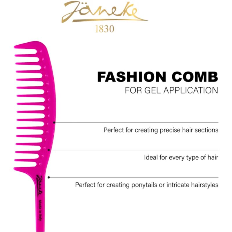 Janeke Fashion Comb For Gel Application hřeben k nanášení gelových produktů 1 ks