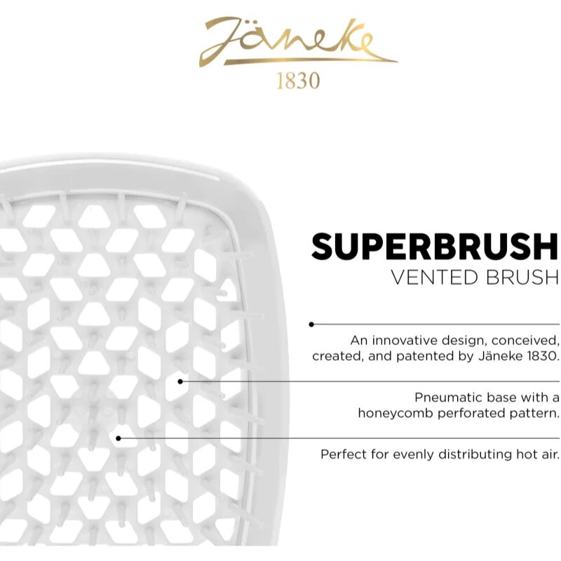 Janeke Superbrush velký plochý kartáč na vlasy 1 ks