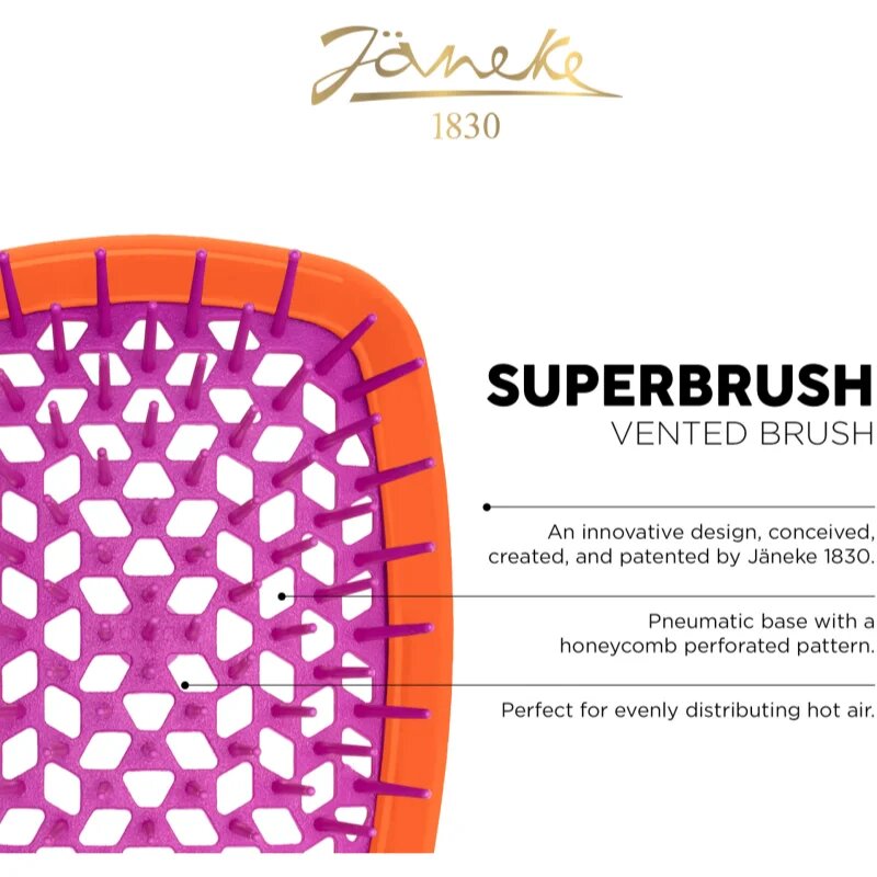 Janeke Superbrush velký plochý kartáč na vlasy 1 ks