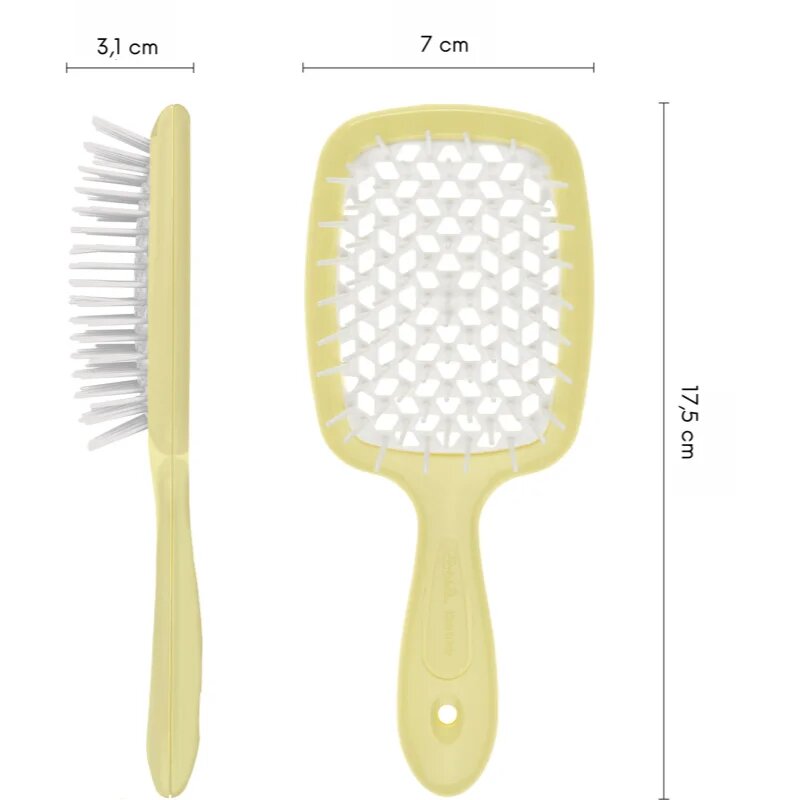 Janeke The Original SuperBrush Small malý plochý kartáč na vlasy Yellow 1 ks