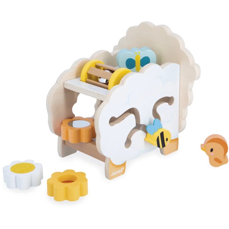 Janod Multi-Activity Sheep aktivity hračka ze dřeva 12m+ 1 ks