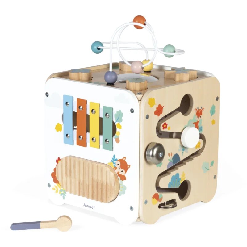 Janod Pure Activity Cube aktivity hračka 18m+ 1 ks
