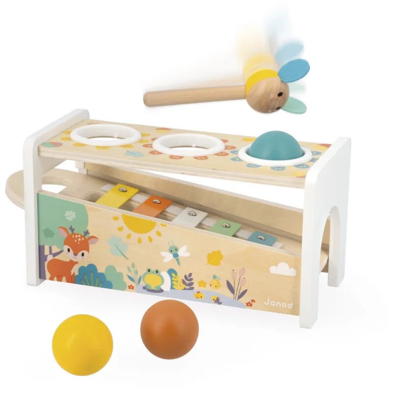 Janod Pure Tap Tap Xylophone zatloukačka 12m+ 1 ks