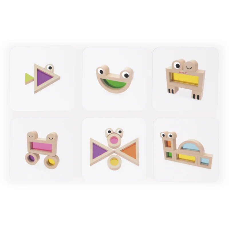 Janod Sensory Game Translucent Blocks aktivity hračka 12m+ 12 ks