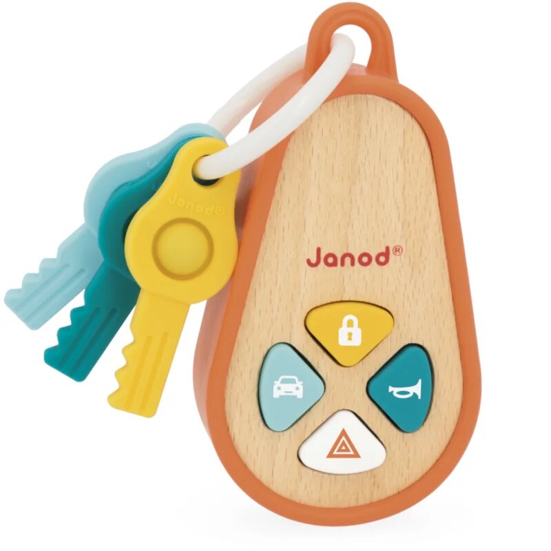Janod Sounding Keychain aktivity hračka ze dřeva 18m+ 1 ks