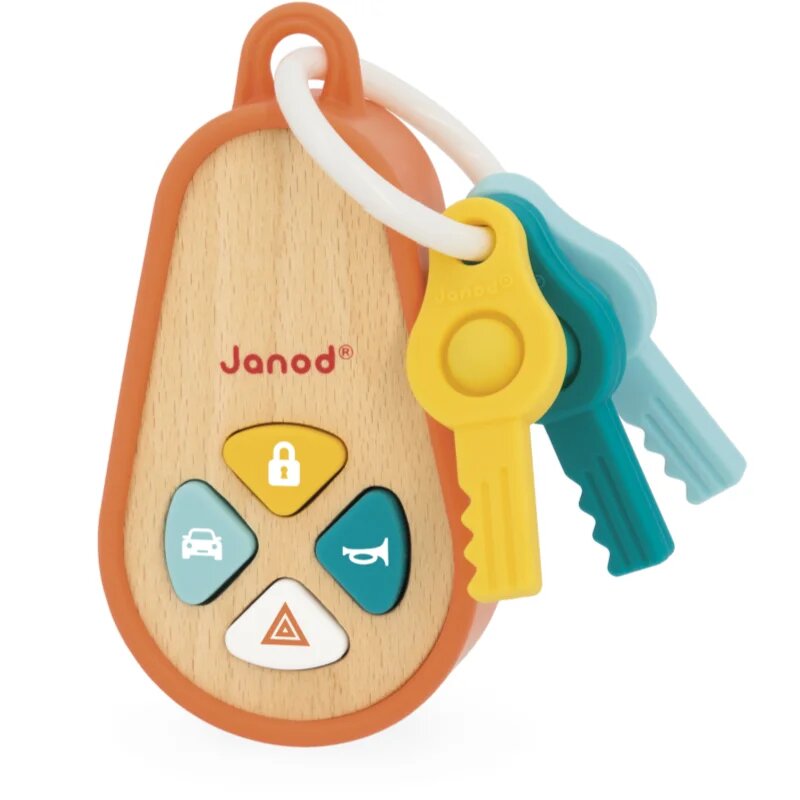 Janod Sounding Keychain aktivity hračka ze dřeva 18m+ 1 ks