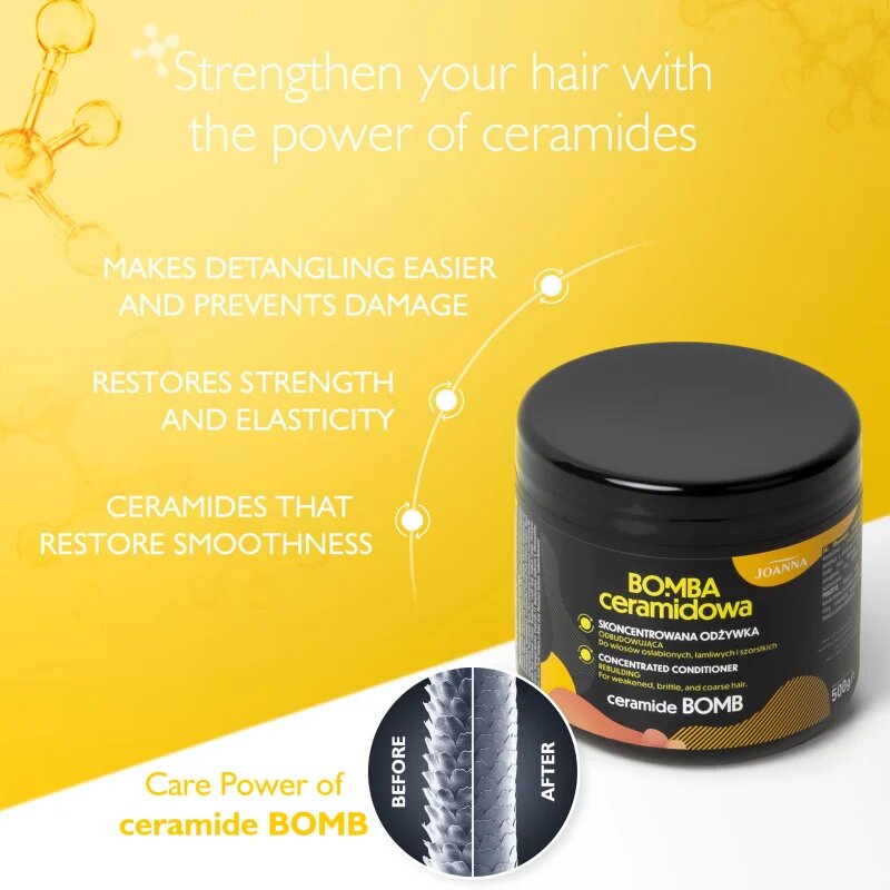 Joanna Ceramide Bomb Concentrated Hair Mask maska s ceramidy 500 ml