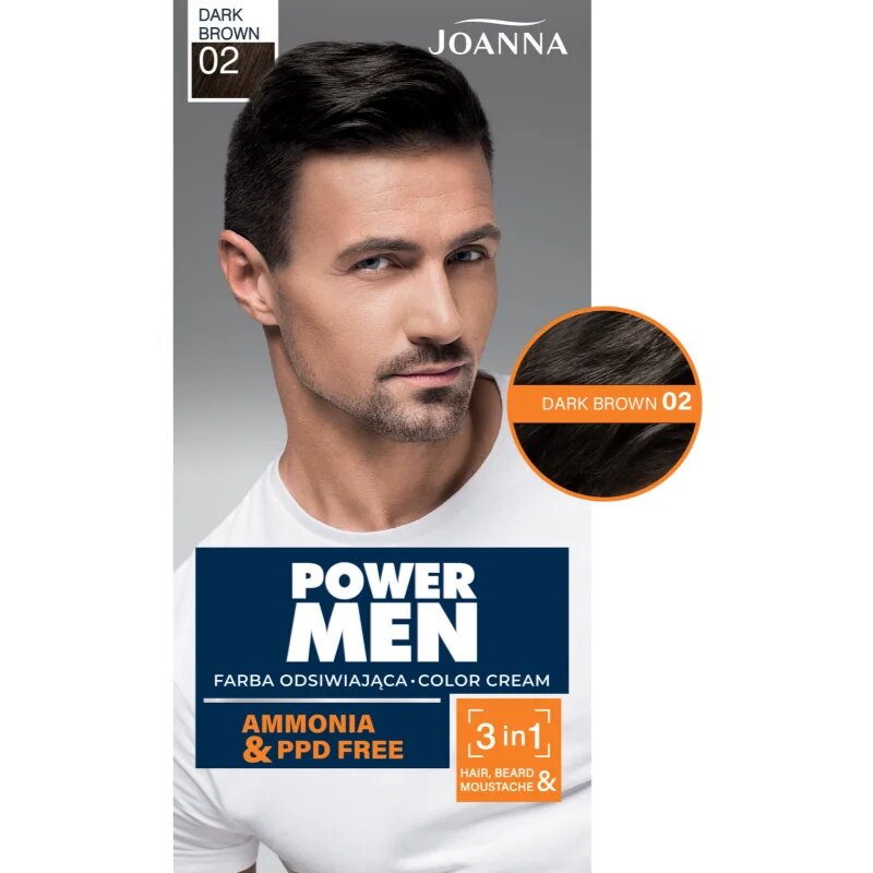 Joanna Power Men barva na vlasy pro muže odstín Dark Brown