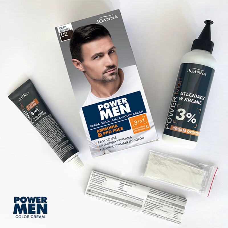 Joanna Power Men barva na vlasy pro muže odstín Dark Brown