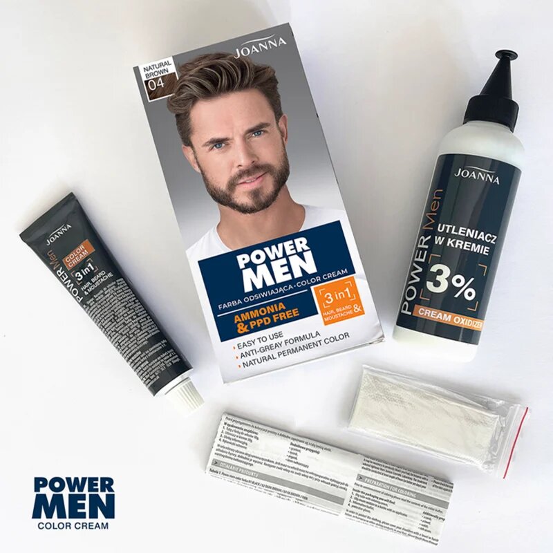 Joanna Power Men barva na vlasy pro muže odstín Natural Brown