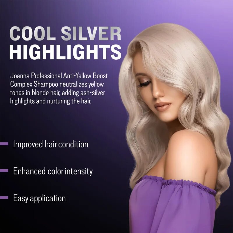 Joanna Professional Color Boost Complex revitalizační šampon pro blond a šedivé vlasy 500 g