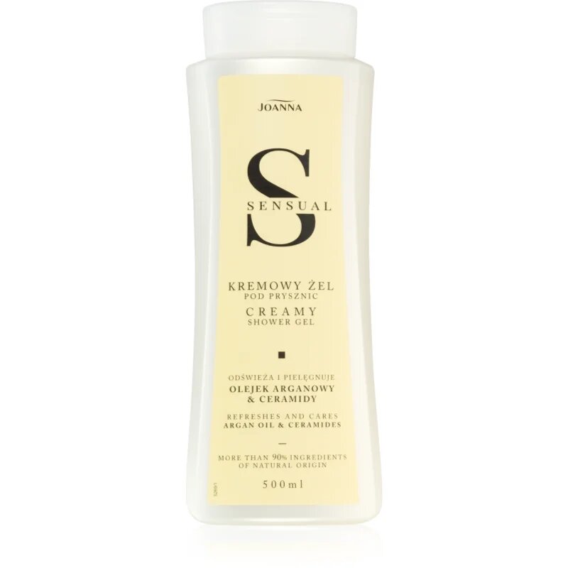 Joanna Sensual Creamy Shower Gel pečující sprchový gel Argan Oil & Ceramides 500 ml