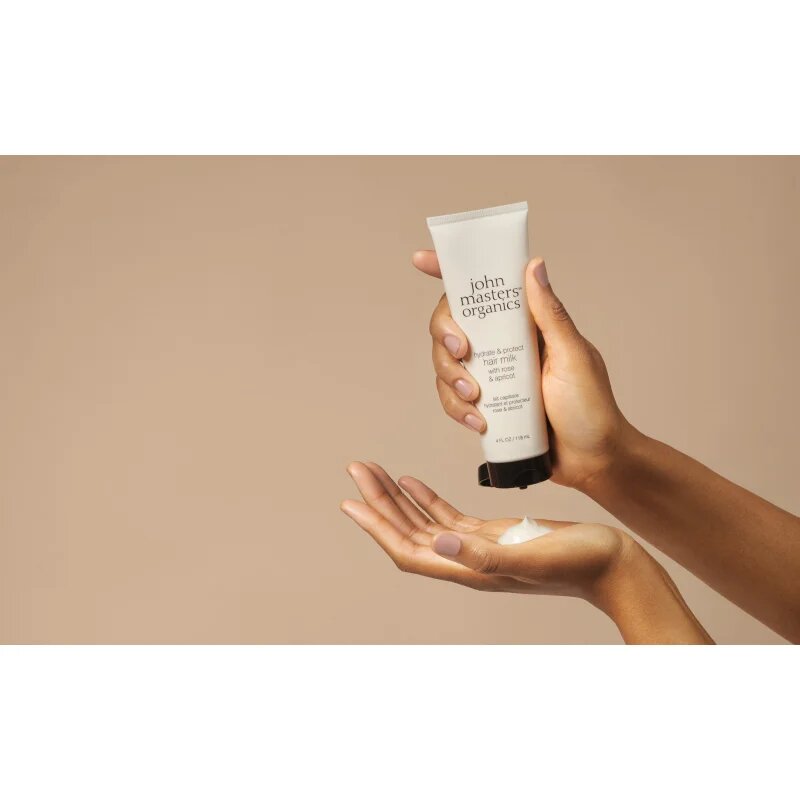 John Masters Organics Rose & Apricot Hair Milk bezoplachové mléko na suché konečky vlasů 118 ml