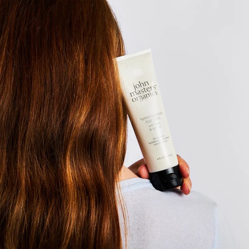 John Masters Organics Rose & Apricot Hair Milk bezoplachové mléko na suché konečky vlasů 118 ml