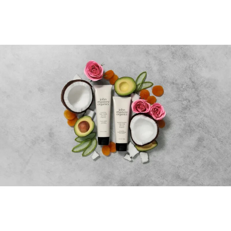 John Masters Organics Rose & Apricot Hair Milk bezoplachové mléko na suché konečky vlasů 118 ml