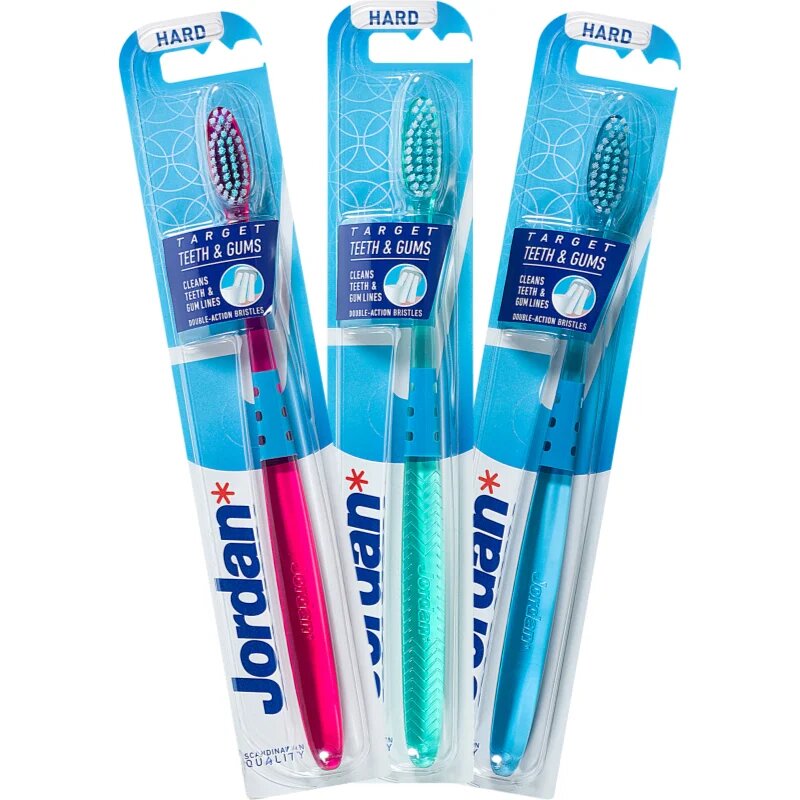 Jordan Target Teeth & Gums Hard zubní kartáček 1 ks
