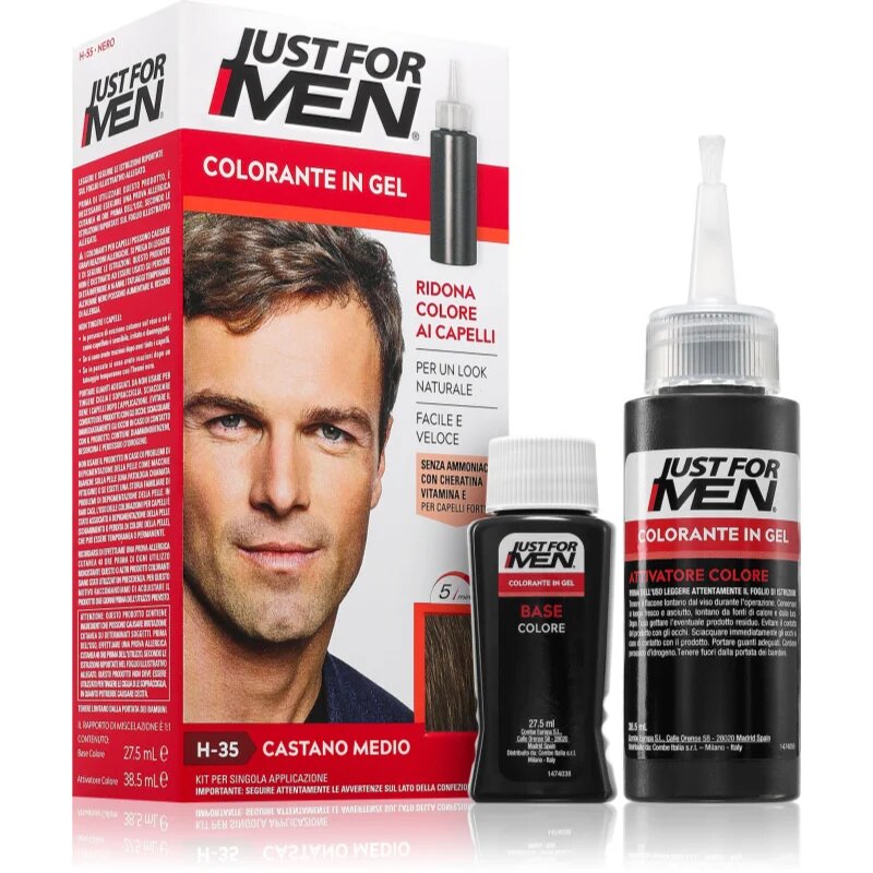 Just for Men Color Kit tónovací barva na vlasy pro muže odstín H-35 Medium Brown 1 ks