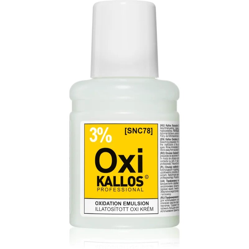 Kallos Classic Oxi krémový peroxid 3% pro profesionální použití 60 ml