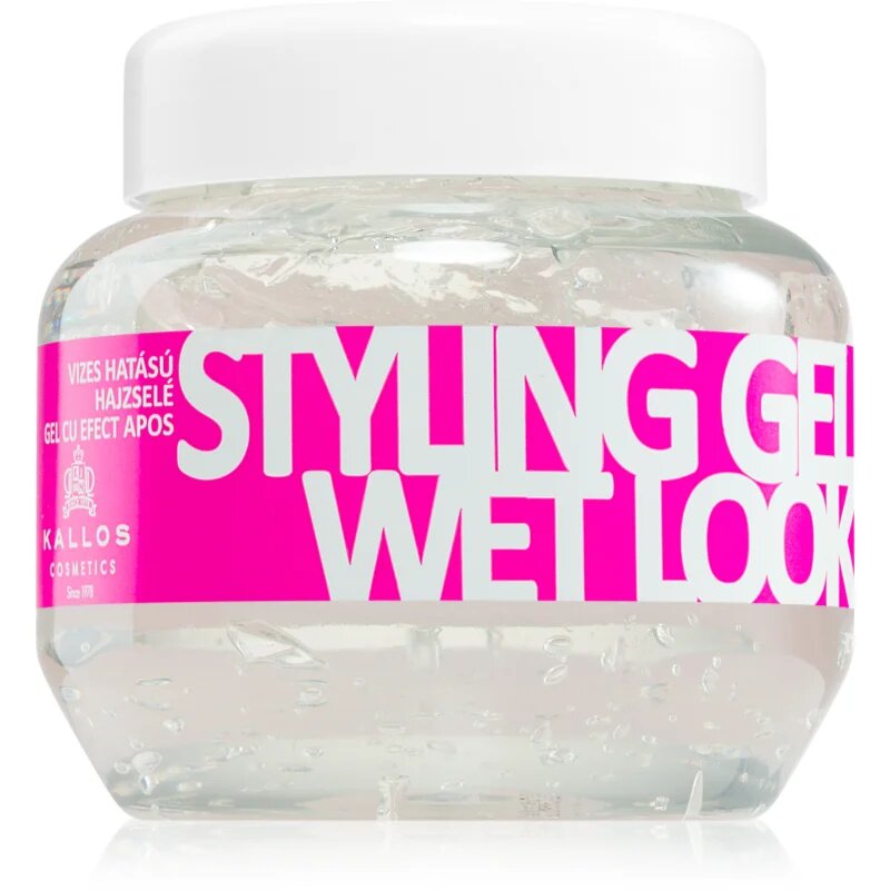 Kallos Classic Styling Gel gel na vlasy s mokrým efektem ultra silná fixace Wet Look 275 ml