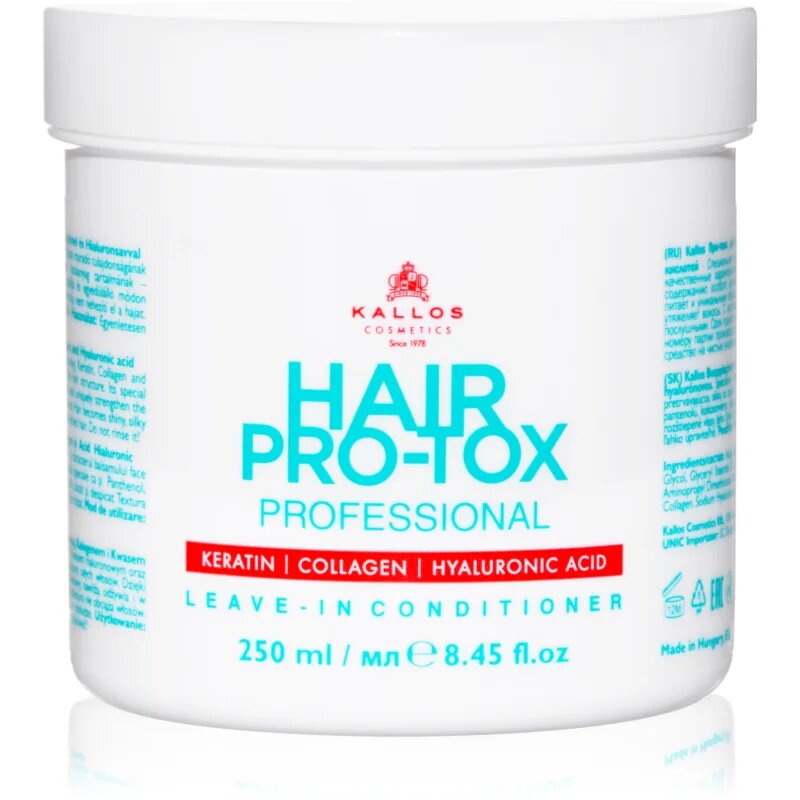 Kallos Hair Pro-Tox bezoplachový kondicionér pro suché a poškozené vlasy 250 ml