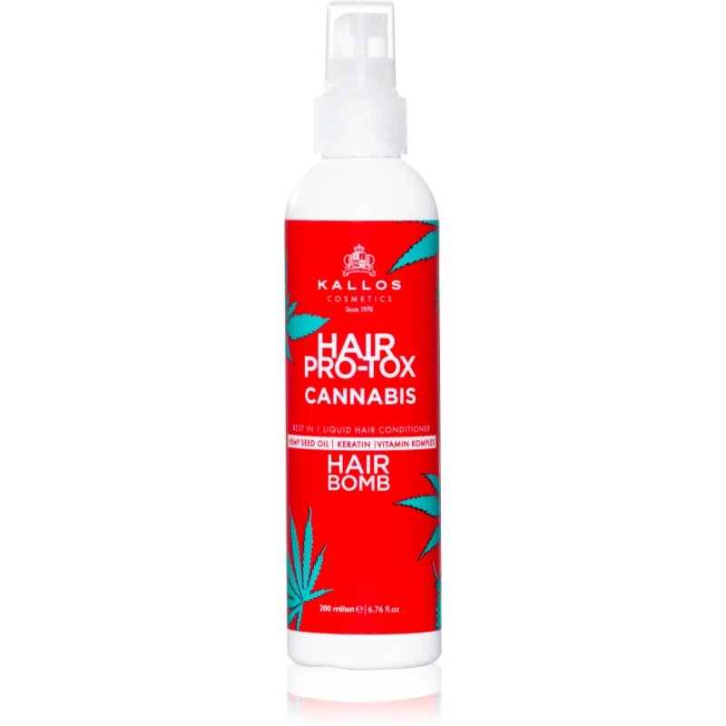 Kallos Hair Pro-Tox Cannabis bezoplachový kondicionér ve spreji s konopným olejem 200 ml