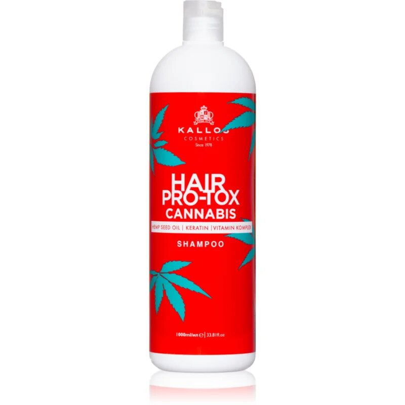 Kallos Hair Pro-Tox Cannabis regenerační šampon s konopným olejem 1000 ml