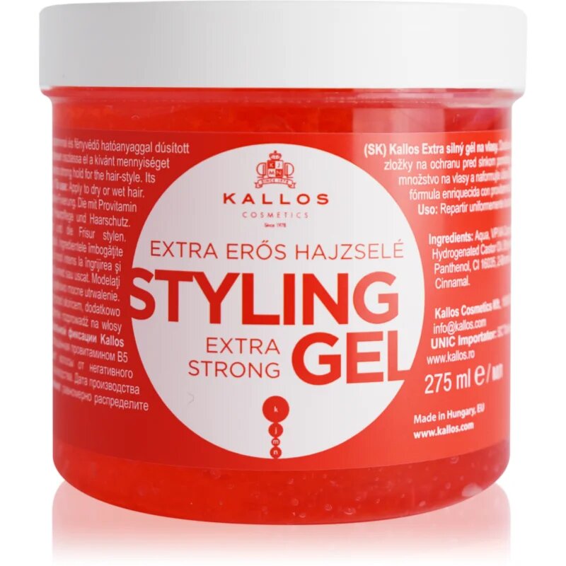 Kallos KJMN Extra Strong Styling Gel extra silný gel na vlasy 275 ml