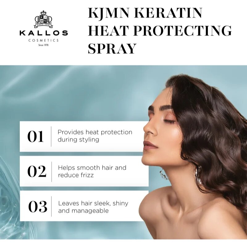 Kallos KJMN Keratin ochranný sprej pro tepelnou úpravu vlasů 200 ml