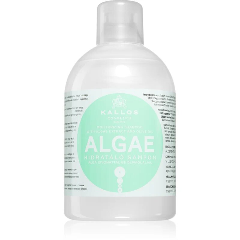 Kallos KJMN Professional Algae hydratační šampon s výtažkem z řas a olivovým olejem 1000 ml