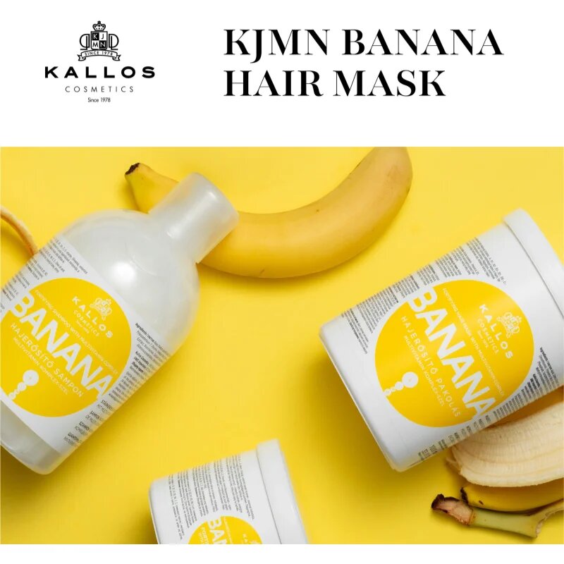 Kallos KJMN Professional Banana posilující maska s multivitamínovým komplexem 1000 ml