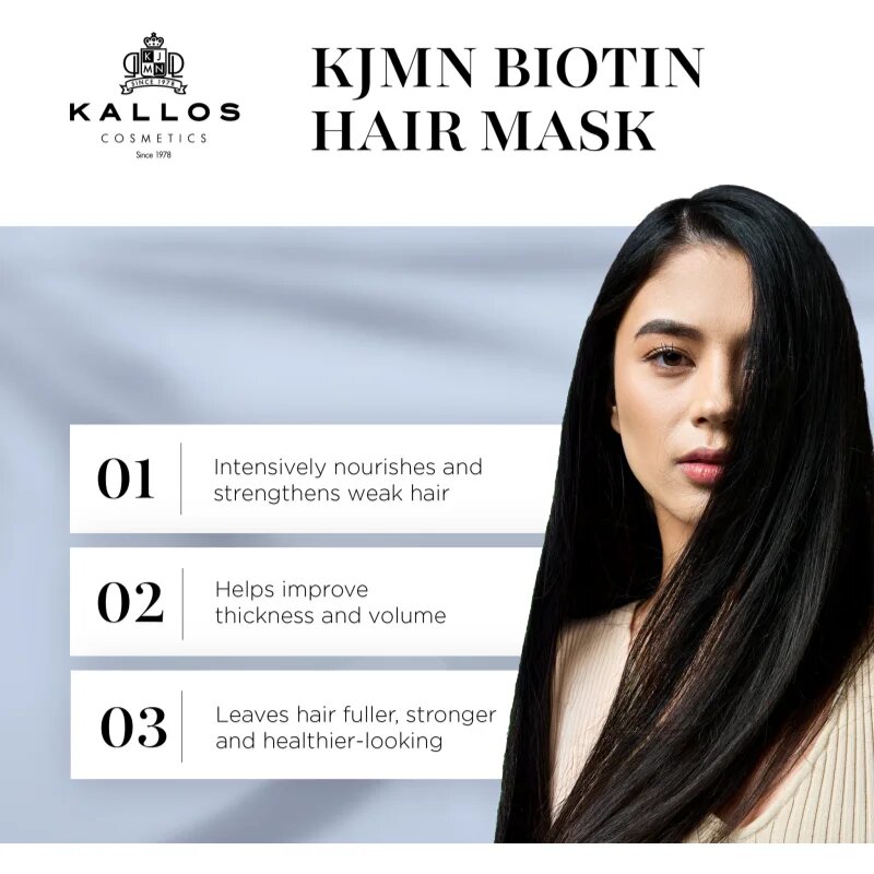 Kallos KJMN Professional Biotin maska pro tenké slabé a lámavé vlasy 1000 ml