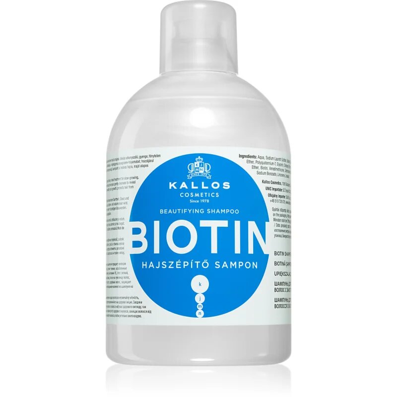 Kallos KJMN Professional Biotin šampon pro tenké slabé a lámavé vlasy 1000 ml