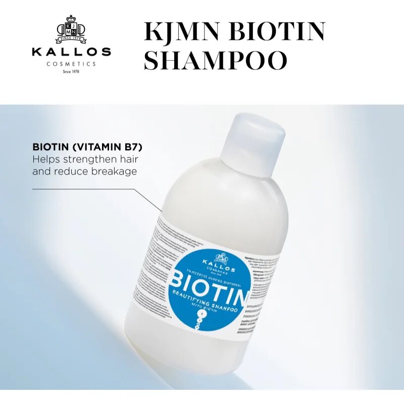 Kallos KJMN Professional Biotin šampon pro tenké slabé a lámavé vlasy 1000 ml