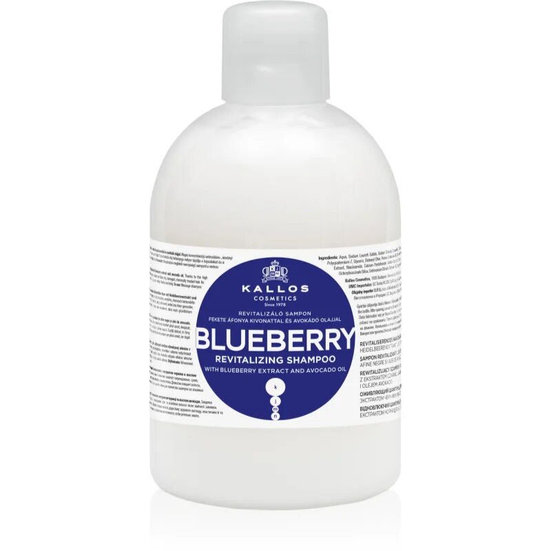 Kallos KJMN Professional Blueberry obnovující šampon pro suché poškozené a chemicky ošetřené vlasy 1000 ml