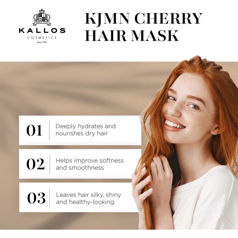 Kallos KJMN Professional Cherry hydratační maska pro poškozené vlasy 1000 ml