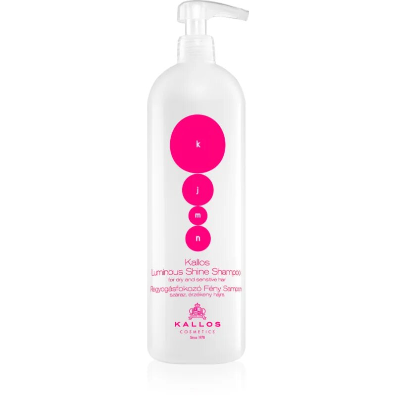 Kallos KJMN Professional Luminous Shine rozjasňující šampon pro suché a zcitlivělé vlasy 1000 ml