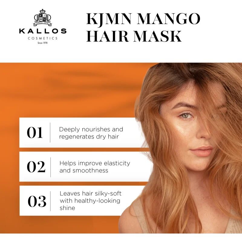 Kallos KJMN Professional Mango posilující maska s mangovým olejem 1000 ml