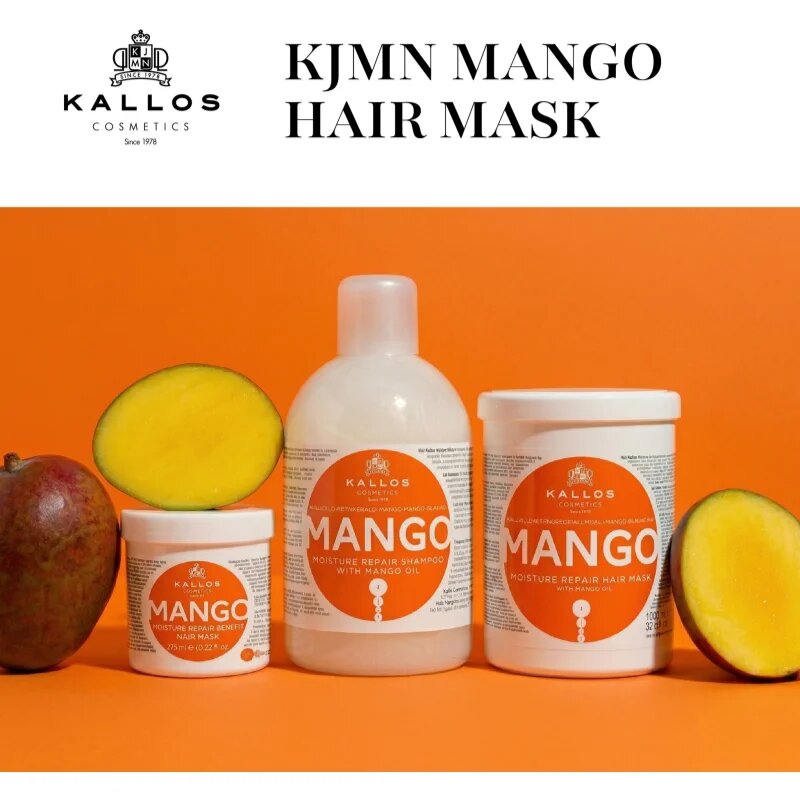 Kallos KJMN Professional Mango posilující maska s mangovým olejem 1000 ml