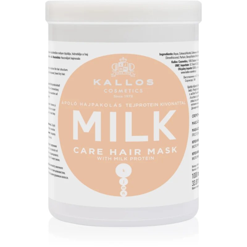 Kallos KJMN Professional Milk maska s mléčnými proteiny 1000 ml