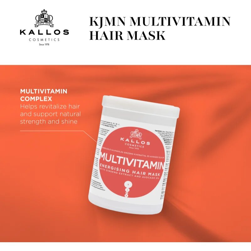 Kallos KJMN Professional Multivitamin energizující maska na vlasy 275 ml
