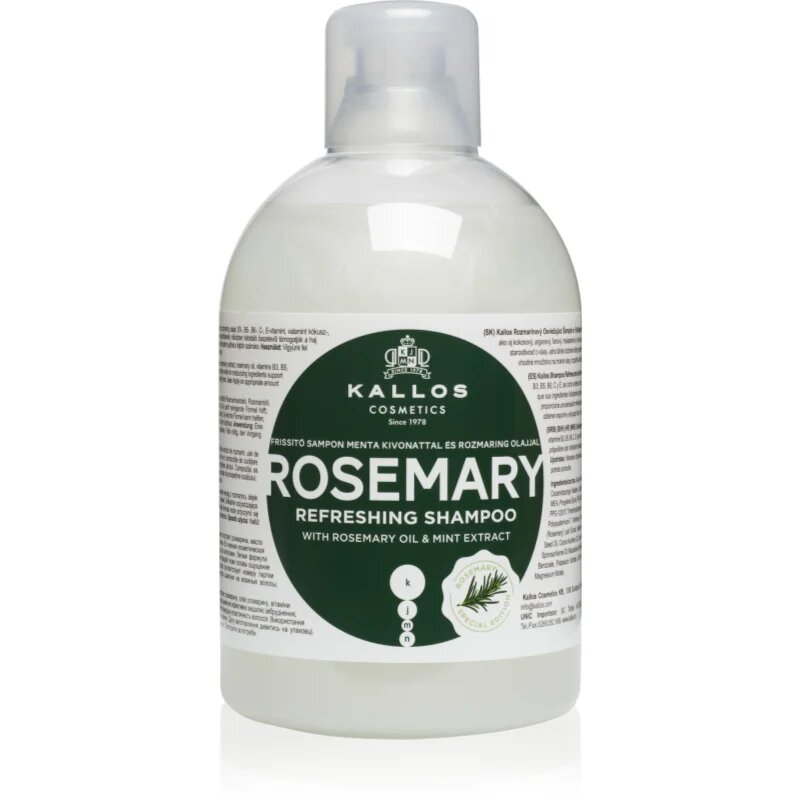 Kallos KJMN Professional Rosemary čisticí šampon 1000 ml