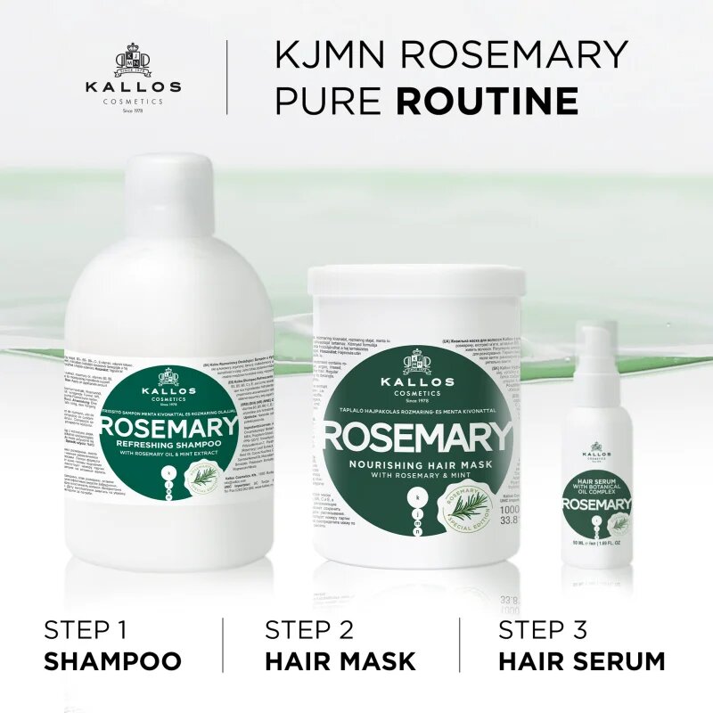 Kallos KJMN Professional Rosemary regenerační a ochranný olej pro poškozené vlasy a roztřepené konečky 50 ml